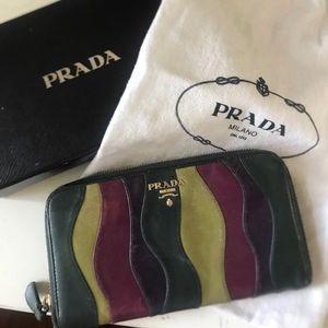 Prada Wallet Stripe 70's Vintage w COA
